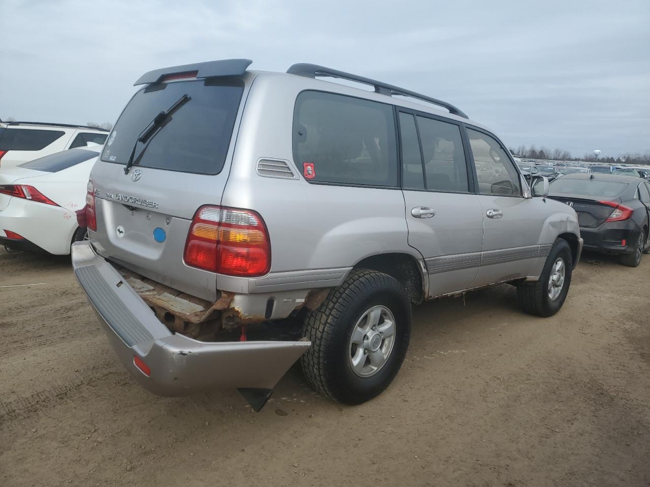 1999 Toyota Land Cruiser VIN JT3HT05JXX0040466 Copart auction photo, rear end / front end damage thumbnail 3