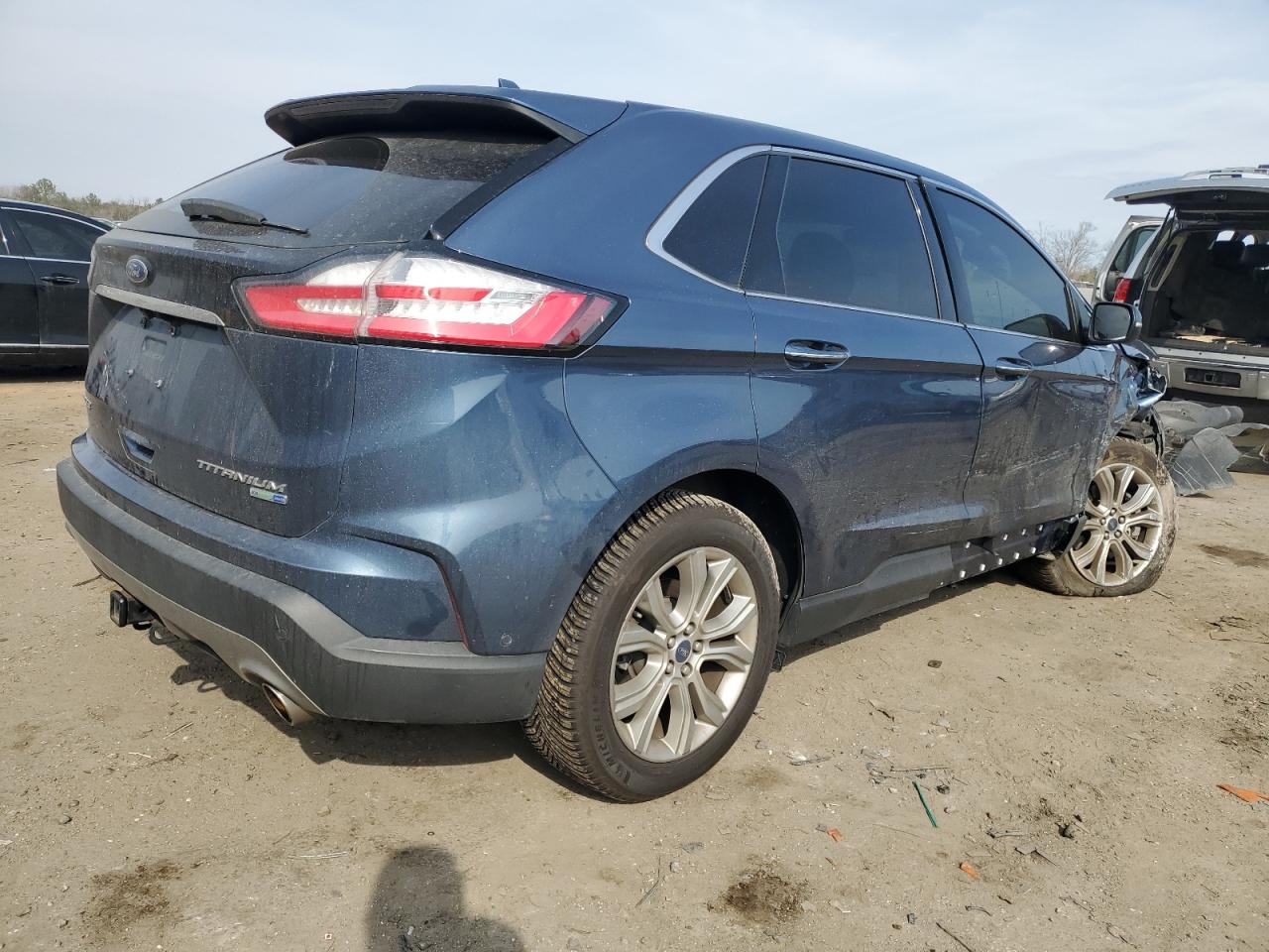 2019 Ford Edge VIN 2FMPK4K95KBB31417 Copart auction photo, front end / side damage thumbnail 3