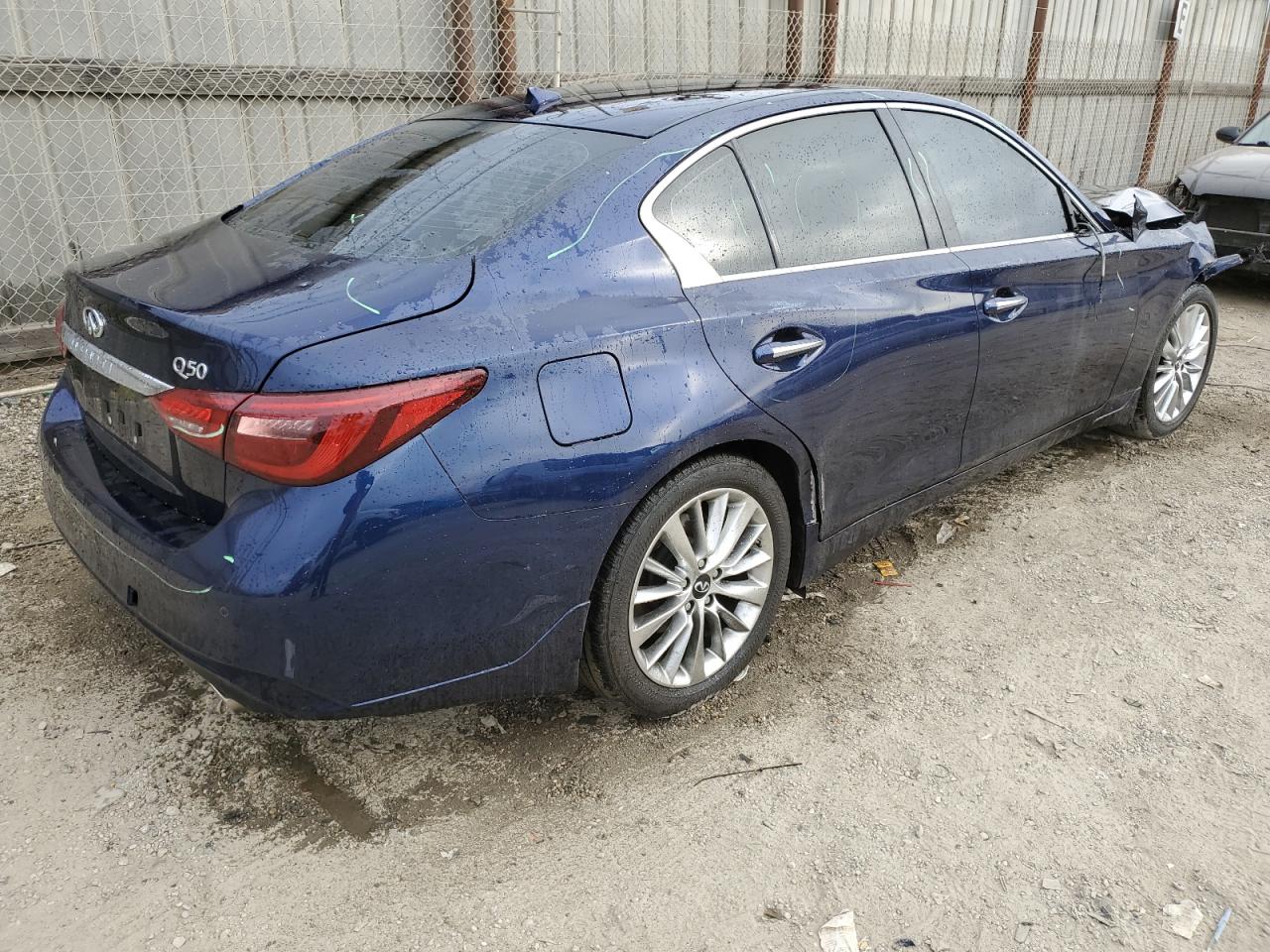 2021 Infiniti Q50 VIN JN1EV7BP1MM704316 Copart auction photo, front end / side damage thumbnail 3