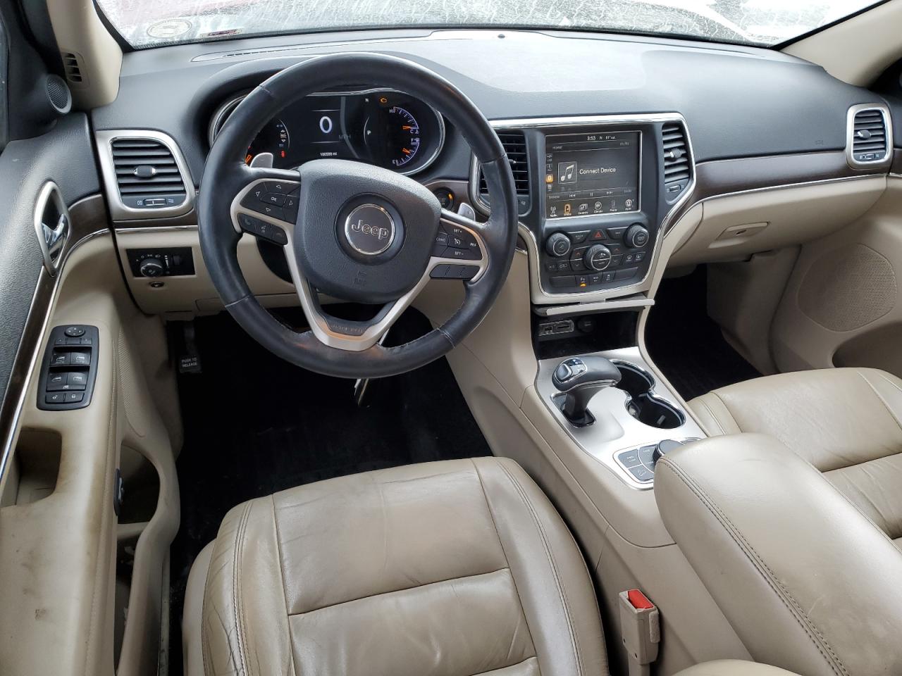 2015 Jeep Grand Cherokee VIN 1C4RJFBG9FC134465 Copart auction photo, front end / side damage thumbnail 8