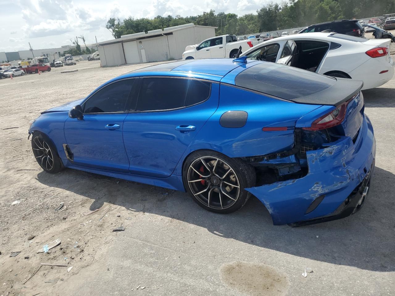 2018 KIA Stinger VIN KNAE45LC8J6018531 Copart auction photo, front end / rear end damage thumbnail 2