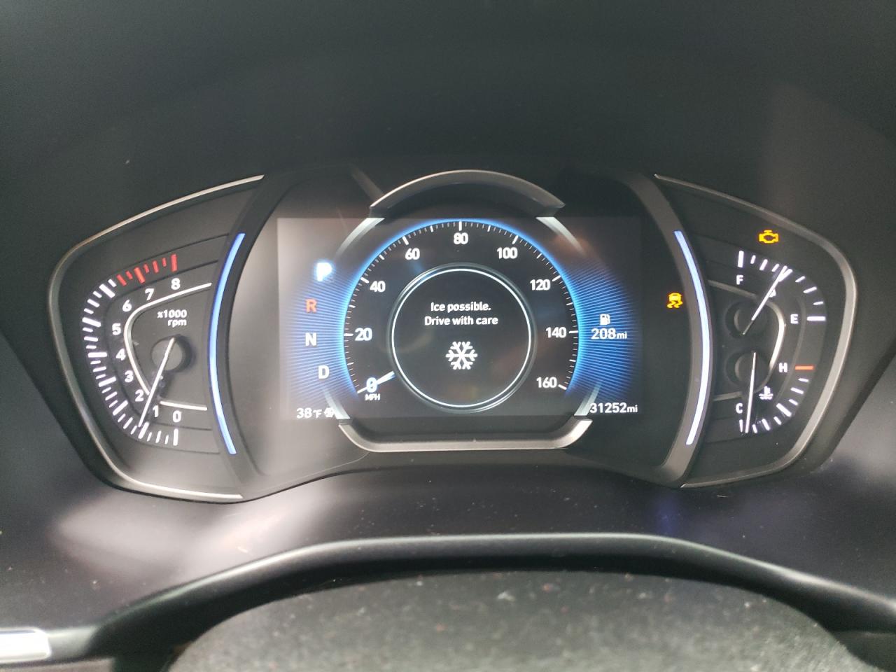 2019 Hyundai Santa Fe VIN 5NMS33AD5KH036949 Copart auction photo, front end / side damage thumbnail 9