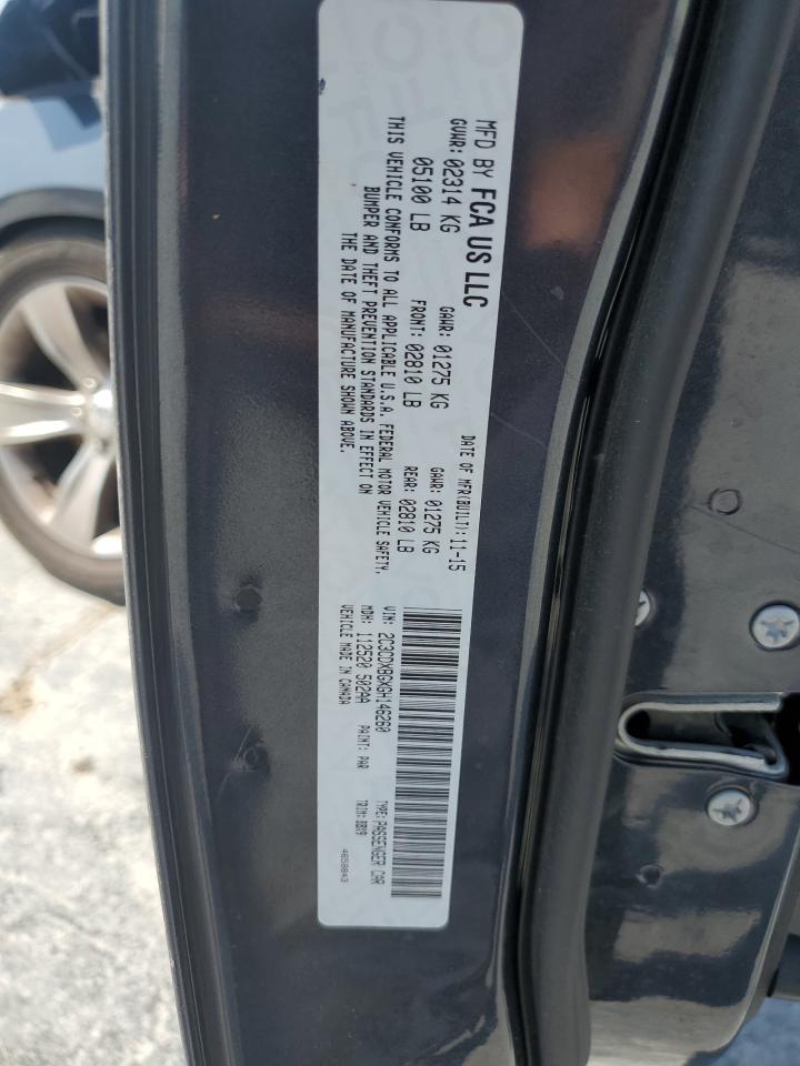 2016 Dodge Charger VIN 2C3CDXBGXGH146260 Copart auction photo, all over / mechanical damage thumbnail 13