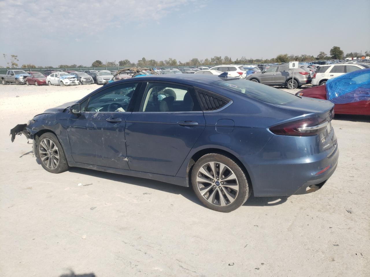2019 Ford Fusion VIN 3FA6P0T97KR260498 Copart auction photo, front end damage thumbnail 2