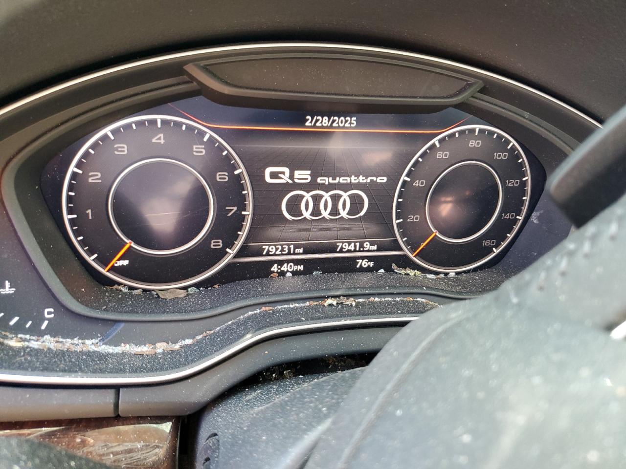 2018 Audi Q5 VIN WA1BNAFY0J2008502 Copart auction photo, top/roof / front end damage thumbnail 9