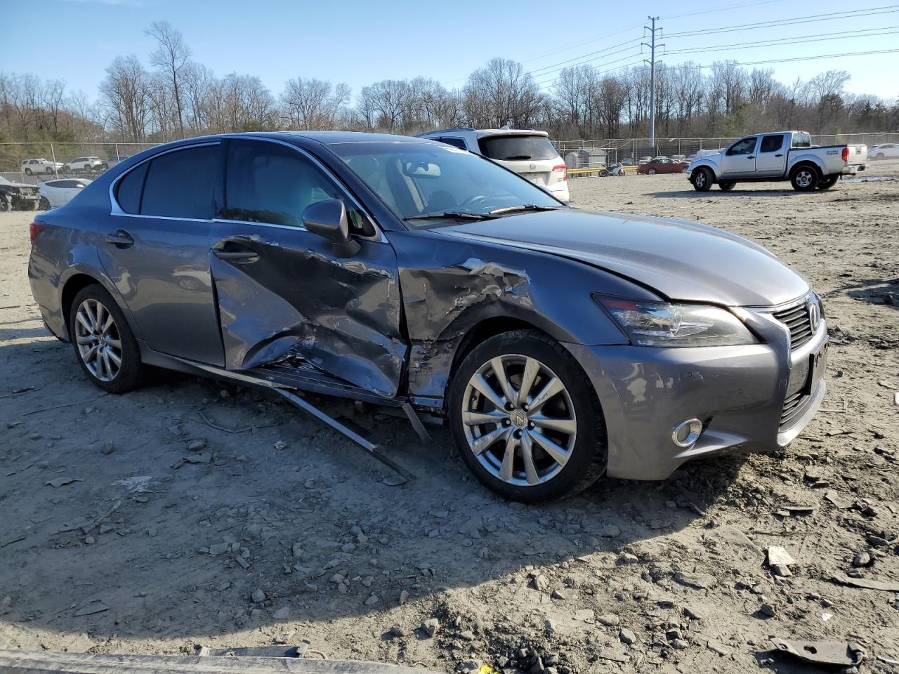 2015 Lexus GS VIN JTHCE1BL8FA009736 Copart auction photo, side / front end damage thumbnail 4