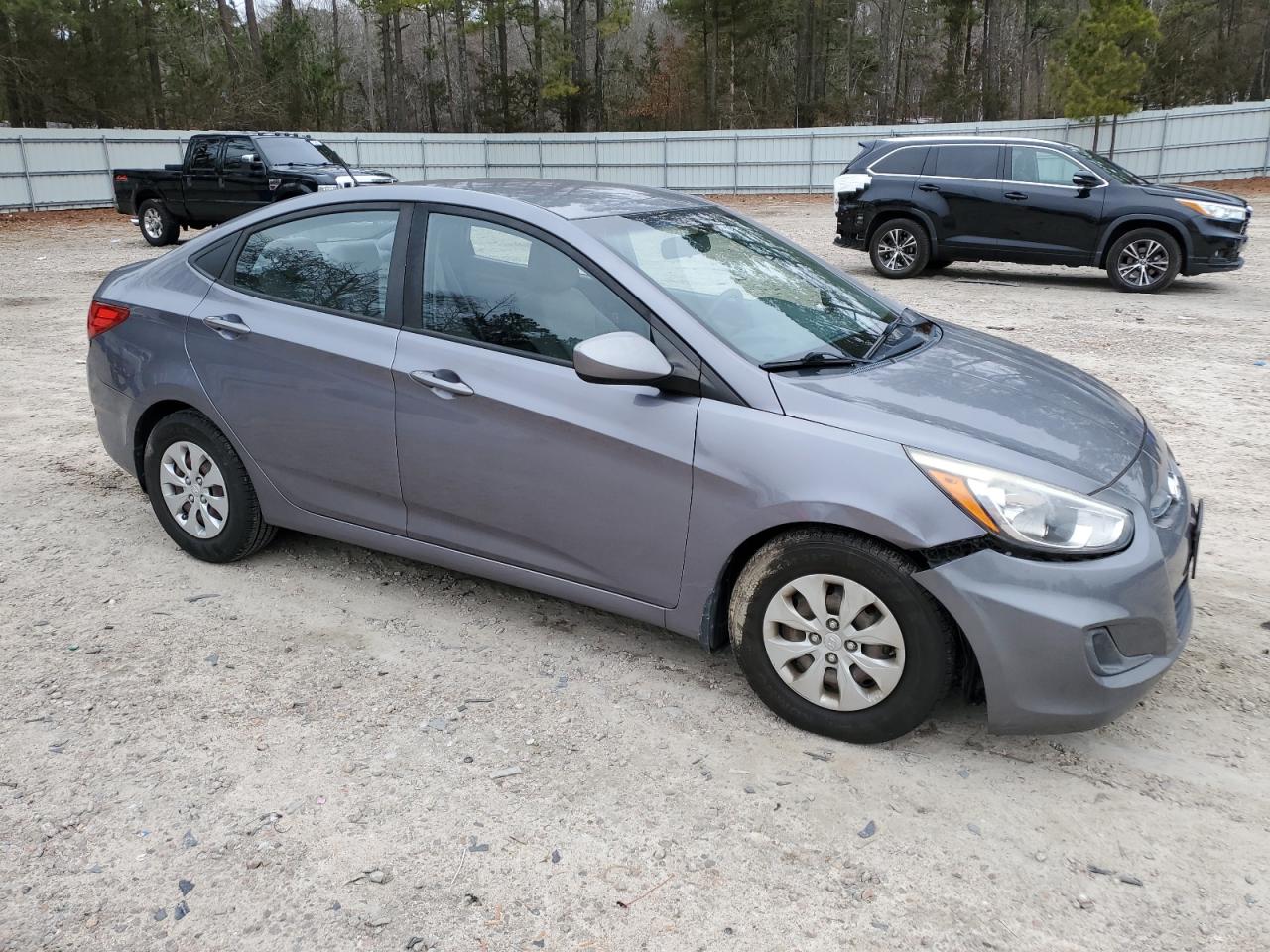 2016 Hyundai Accent VIN KMHCT4AE3GU080057 Copart auction photo, front end / side damage thumbnail 4