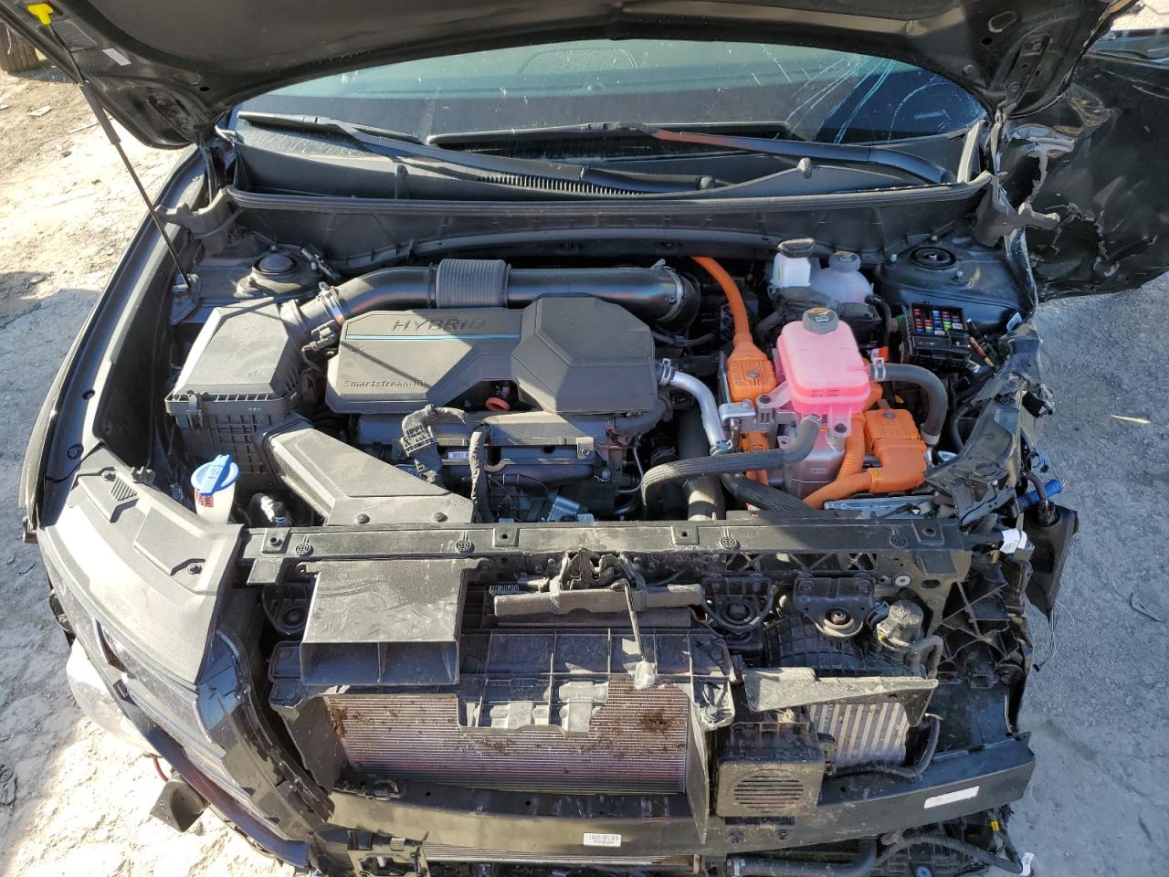 2024 Hyundai Tucson VIN KM8JCCD17RU207647 Copart auction photo, front end / side damage thumbnail 13