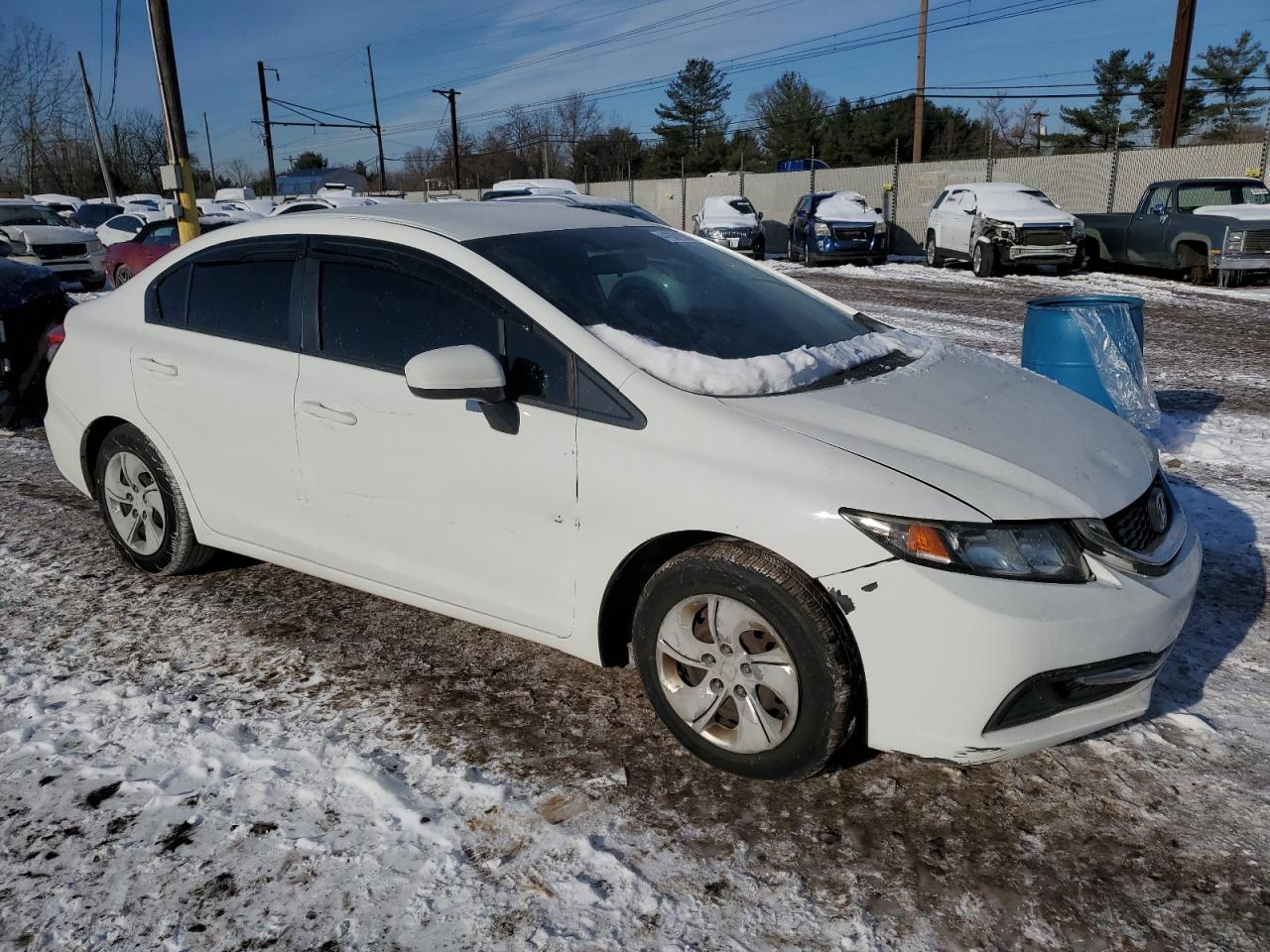 2014 Honda Civic VIN 19XFB2F55EE240677 Copart auction photo, side / front end damage thumbnail 4