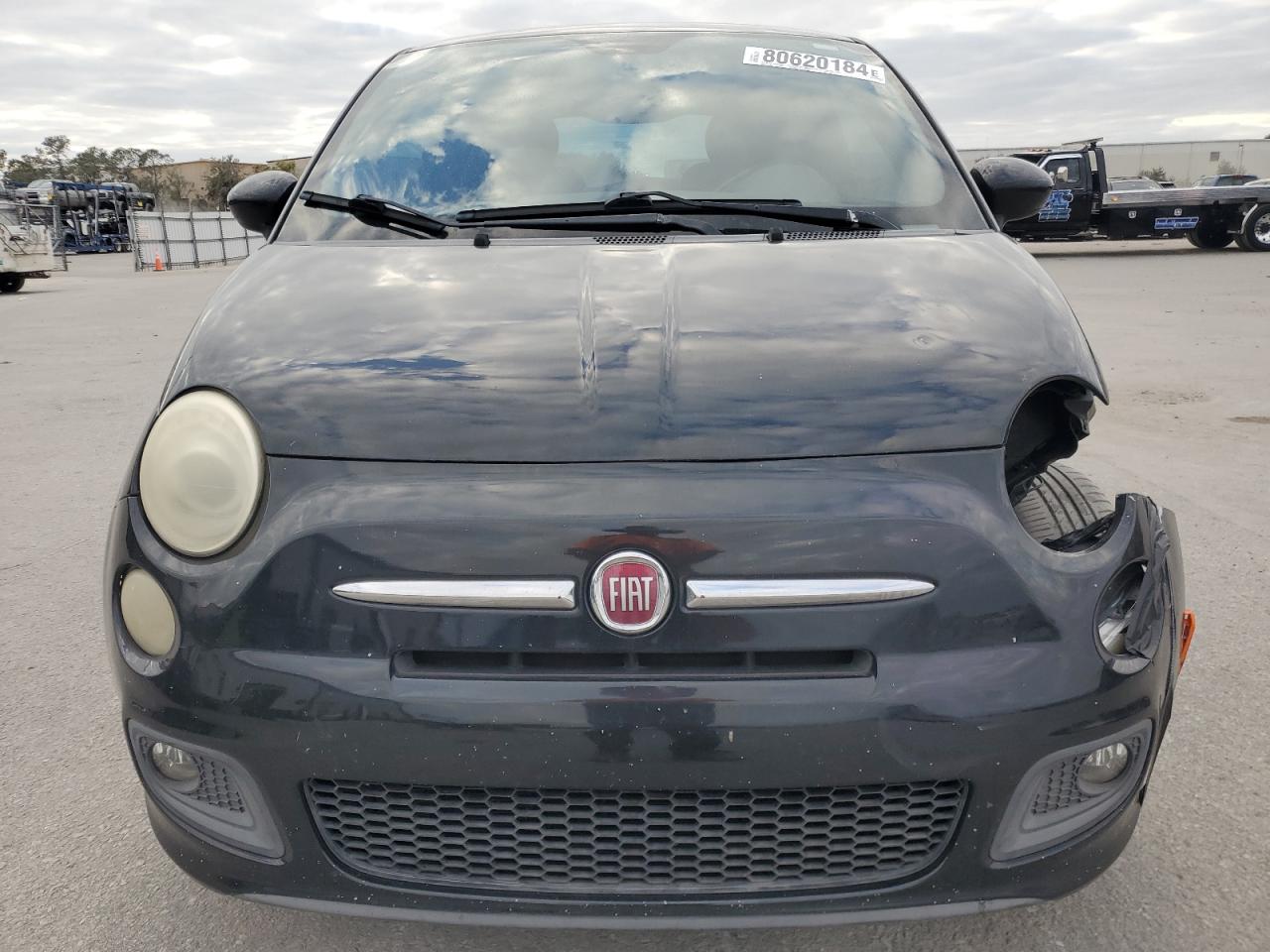 2012 Fiat 500 VIN 3C3CFFBR5CT115473 Copart auction photo, side / front end damage thumbnail 5