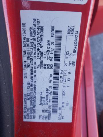 2015 Ford Fiesta VIN 3FADP4GX7FM148407 Copart auction photo, front end damage thumbnail 12
