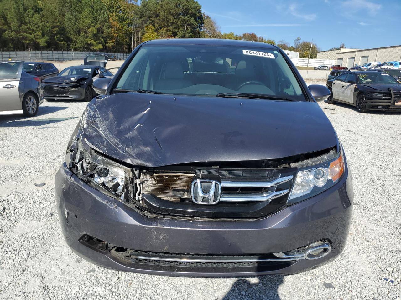 2016 Honda Odyssey VIN 5FNRL5H97GB063817 Copart auction photo, front end / mechanical damage thumbnail 5
