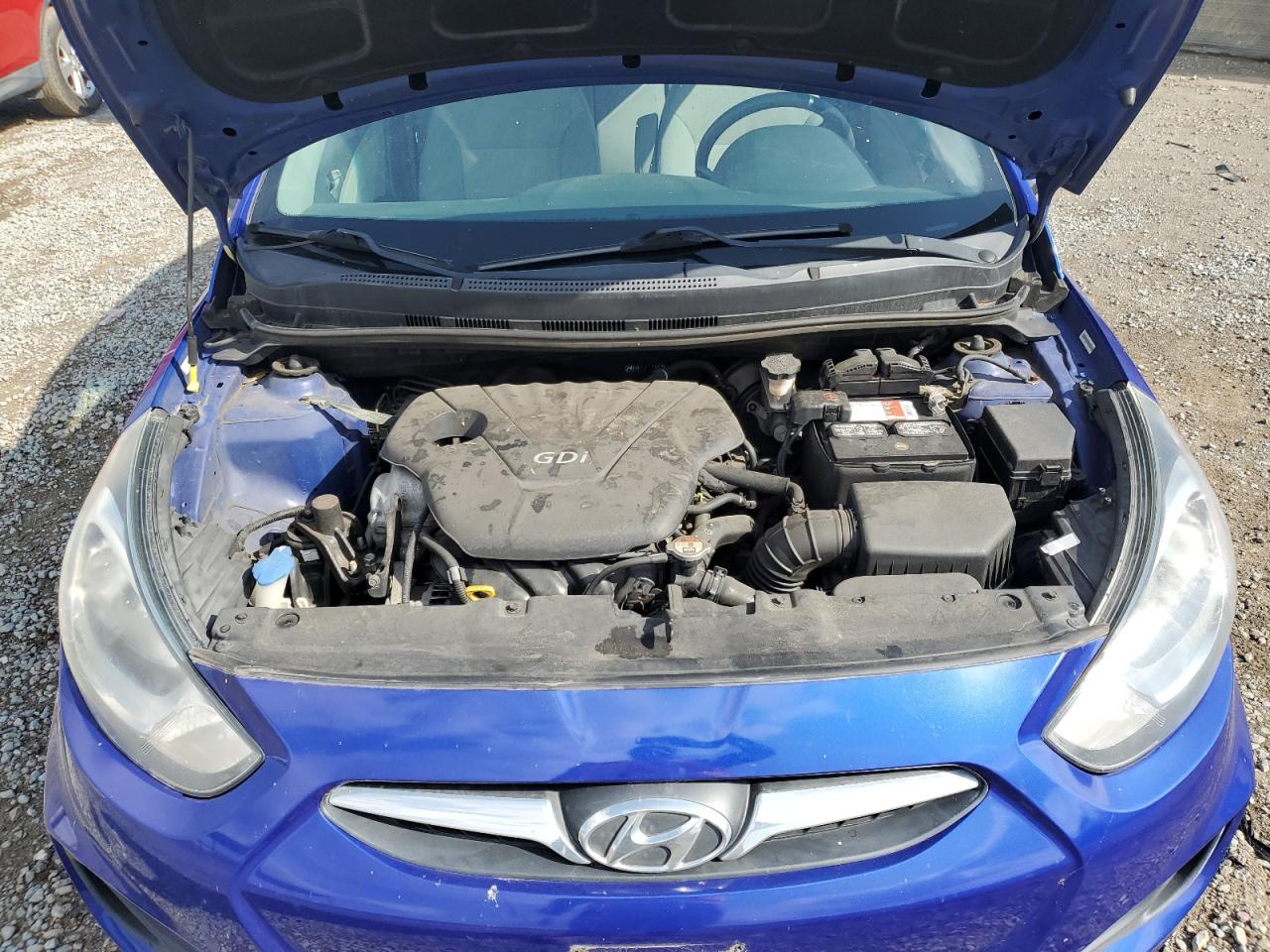 2013 Hyundai Accent VIN KMHCT4AE8DU363100 Copart auction photo, vandalism damage thumbnail 13
