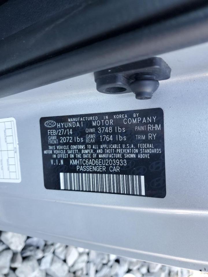 2014 Hyundai Veloster VIN KMHTC6AD6EU203933 Copart auction photo, front end damage thumbnail 15