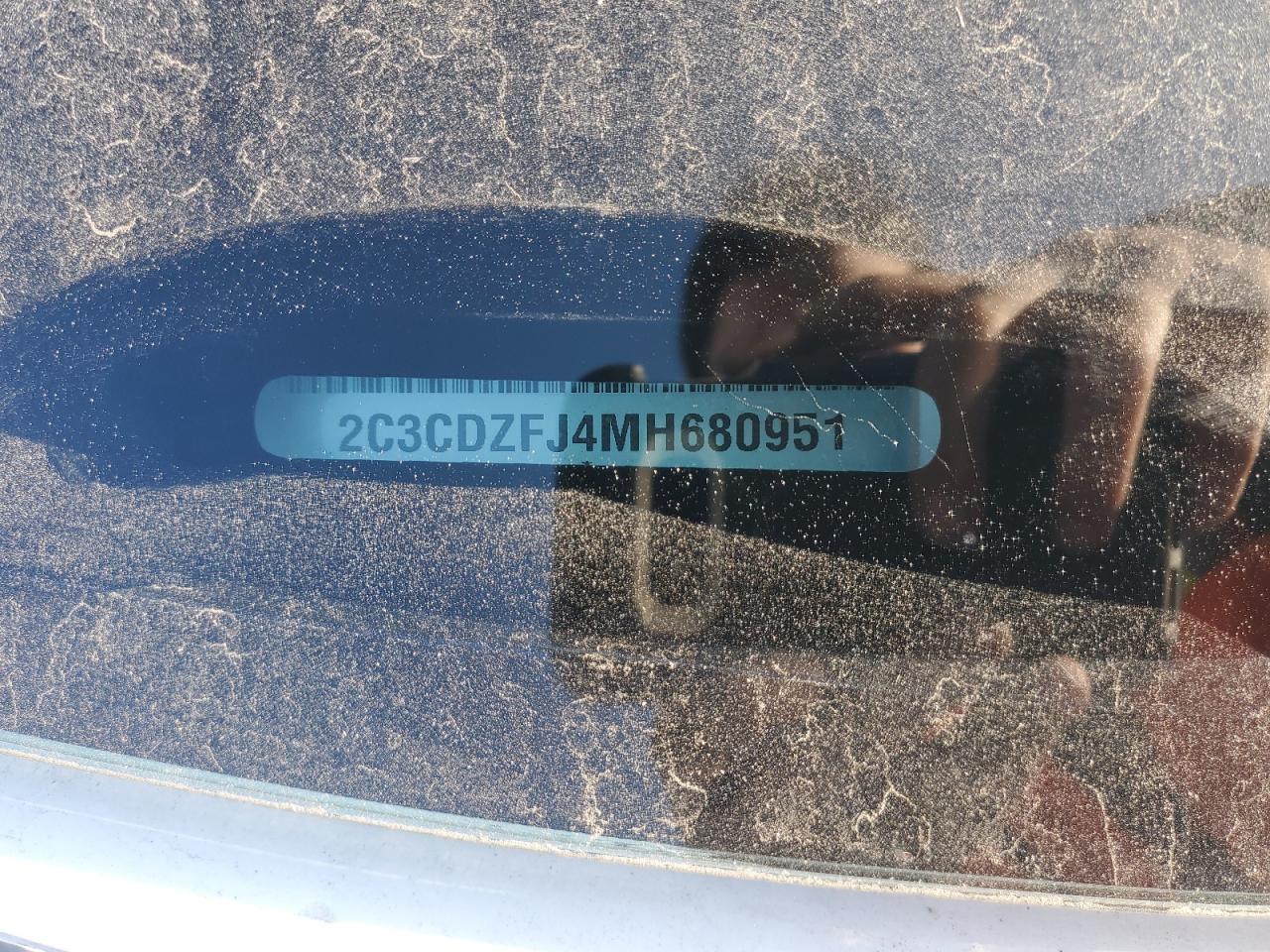 2021 Dodge Challenger VIN 2C3CDZFJ4MH680951 Copart auction photo, all over damage thumbnail 12