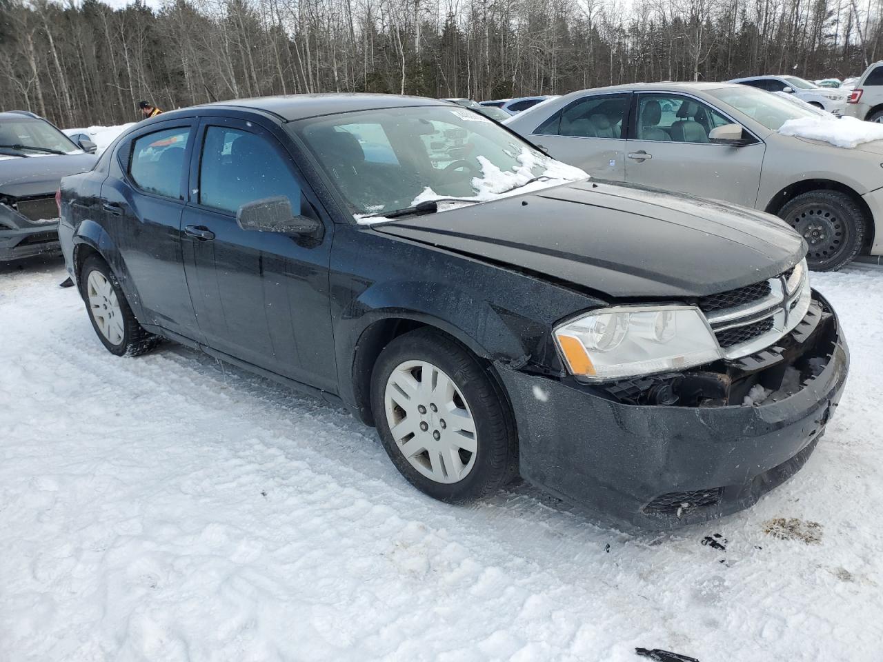 2014 Dodge Avenger VIN 1C3CDZAB9EN112574 Copart auction photo, front end / side damage thumbnail 4