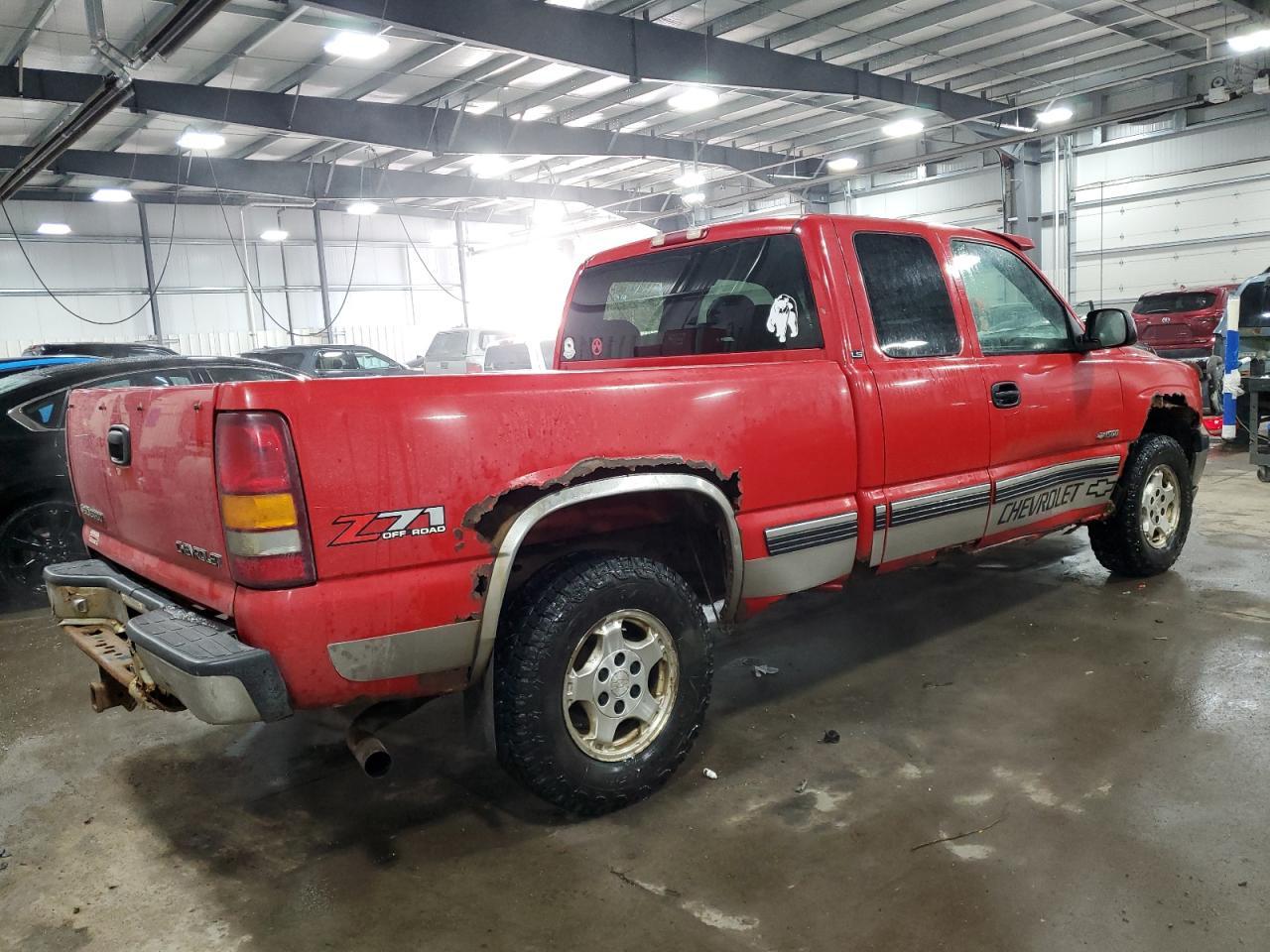 2001 Chevrolet Silverado VIN 1GCEK19TX1E212461 Copart auction photo, side damage thumbnail 3