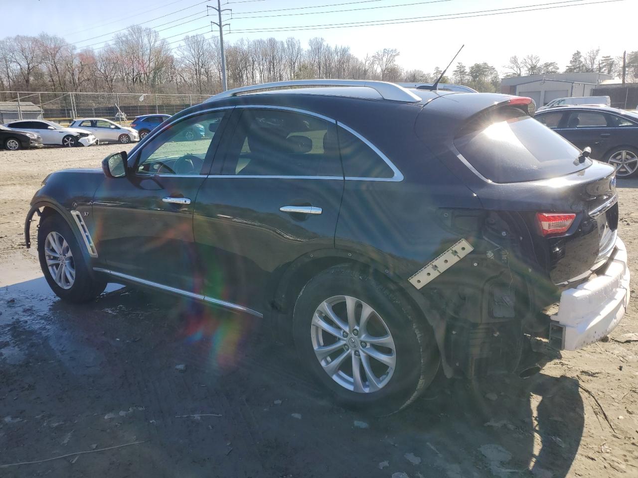 2016 Infiniti QX70 VIN JN8CS1MW4GM400596 Copart auction photo, rear end / front end damage thumbnail 2