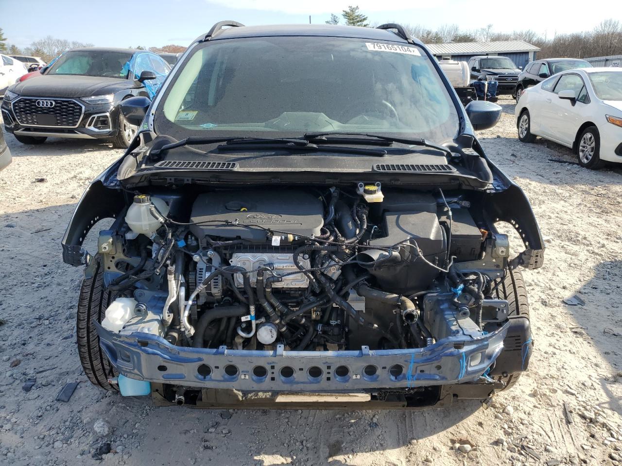 2018 Ford Escape VIN 1FMCU9HD1JUB14754 Copart auction photo, front end / side damage thumbnail 5