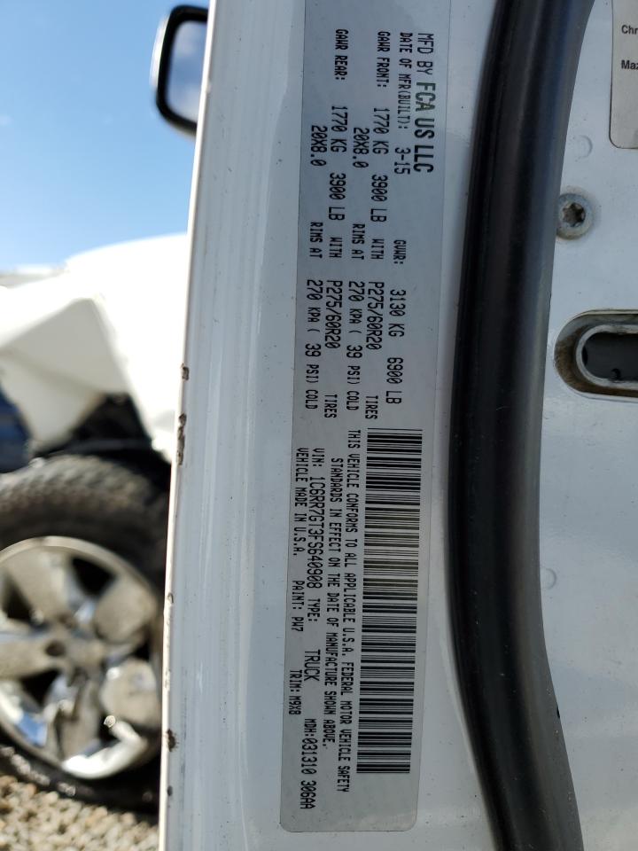 2015 RAM 1500 VIN 1C6RR7GT3FS640908 Copart auction photo, front end / rear end damage thumbnail 13