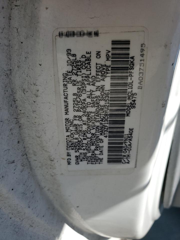 2000 Toyota Sienna VIN 4T3ZF13C8YU215361 Copart auction photo, front end damage thumbnail 15