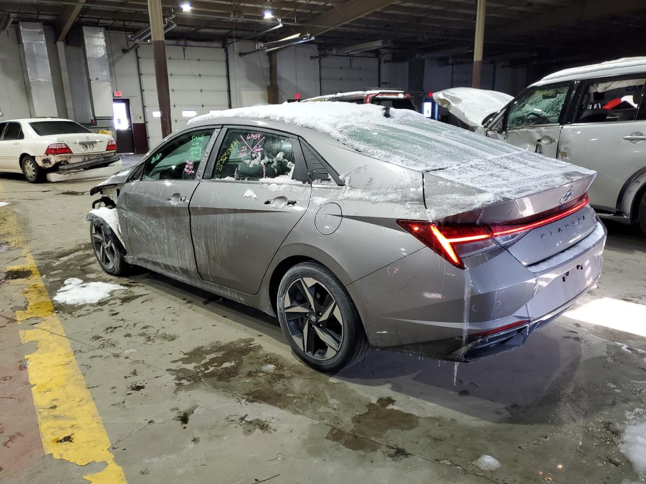 2021 Hyundai Elantra VIN KMHLN4AG9MU130645 Copart auction photo, all over damage thumbnail 2