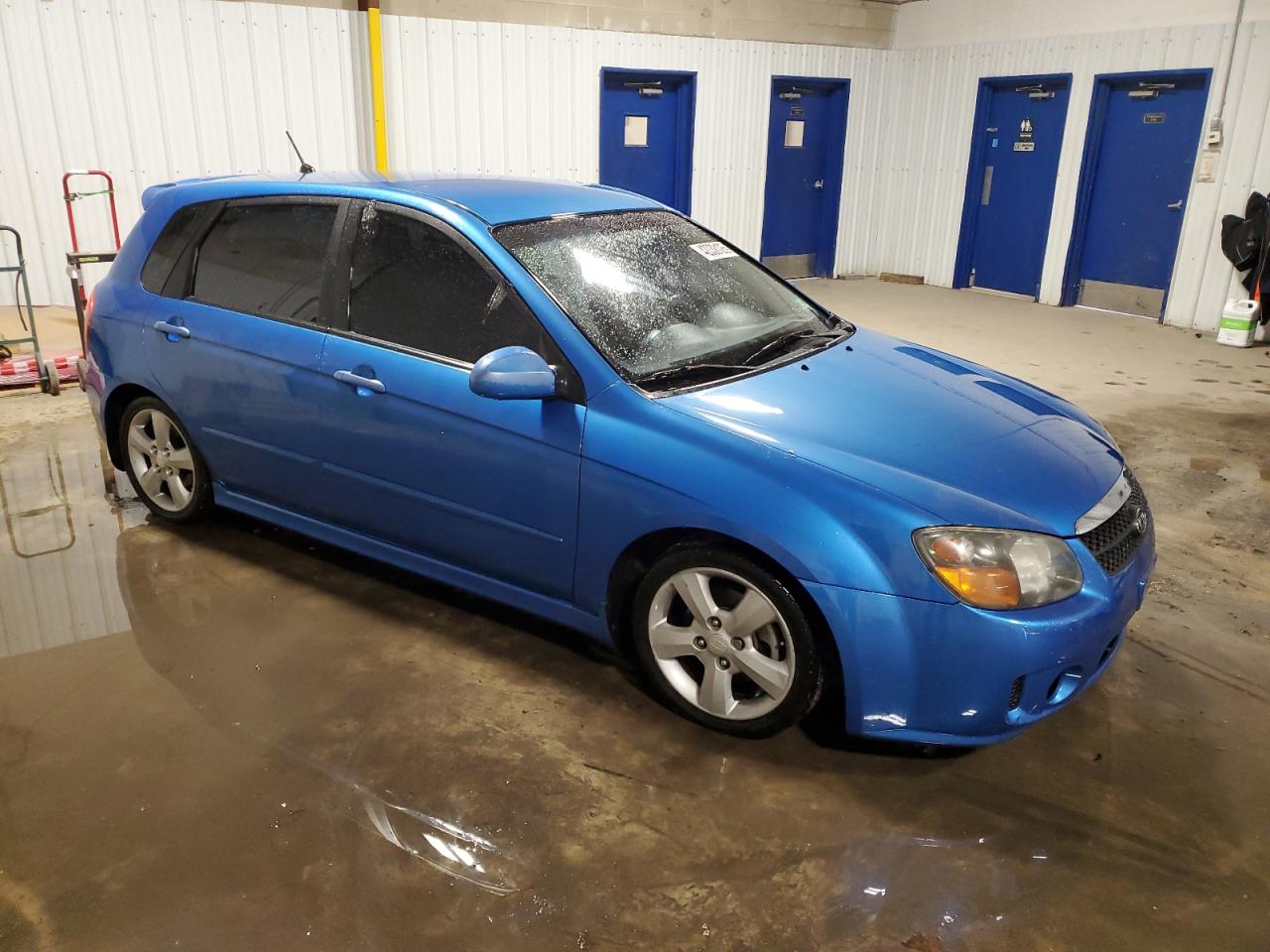 2008 KIA Spectra VIN KNAFE162685016113 Copart auction photo, side damage thumbnail 4
