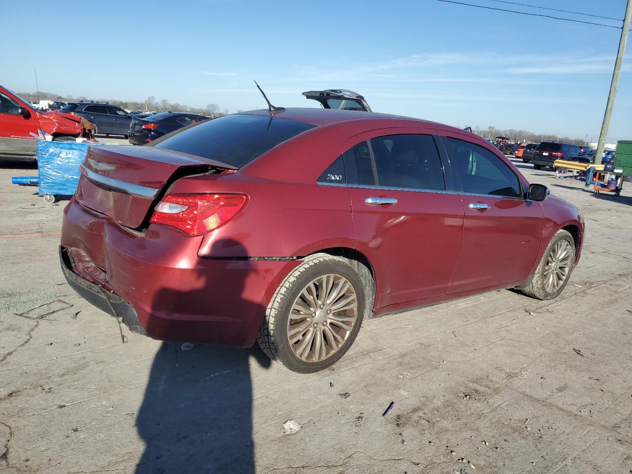 2013 Chrysler 200 VIN 1C3CCBCG0DN570845 Copart auction photo, rear end / front end damage thumbnail 3