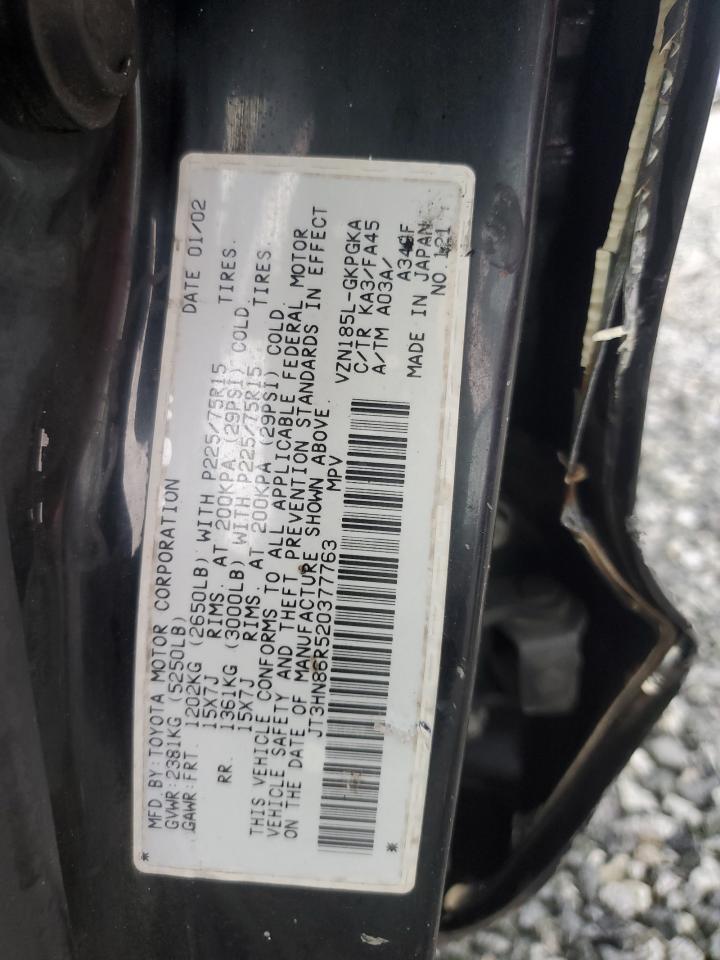2002 Toyota 4Runner VIN JT3HN86R520377763 Copart auction photo, all over damage thumbnail 13