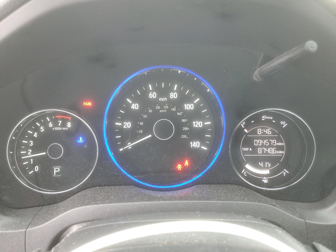 2016 Honda HR-V VIN 3CZRU6H72GM709031 Copart auction photo, side / front end damage thumbnail 9