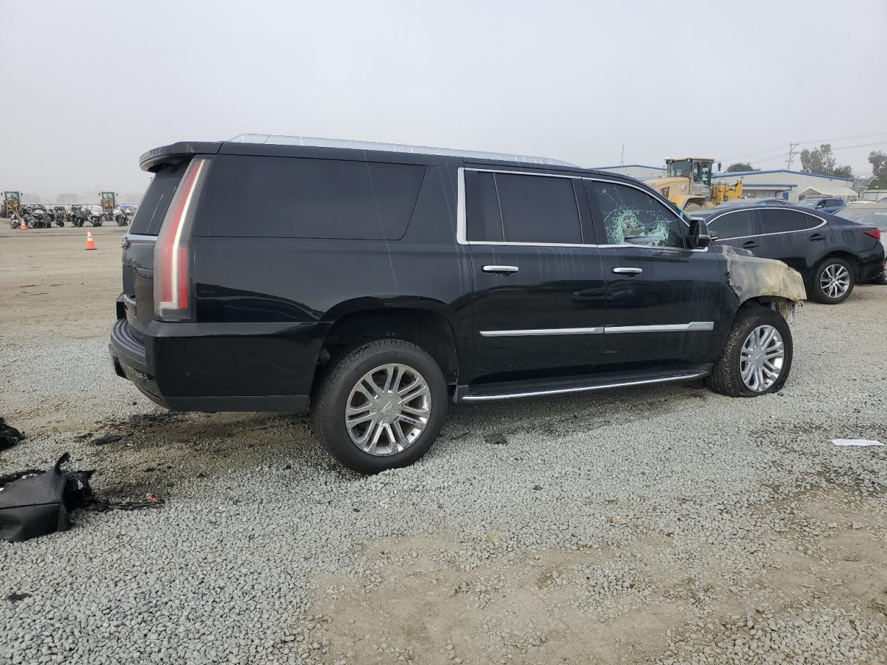 2019 Cadillac Escalade VIN 1GYS3GKJ1KR154028 Copart auction photo, burn damage thumbnail 3