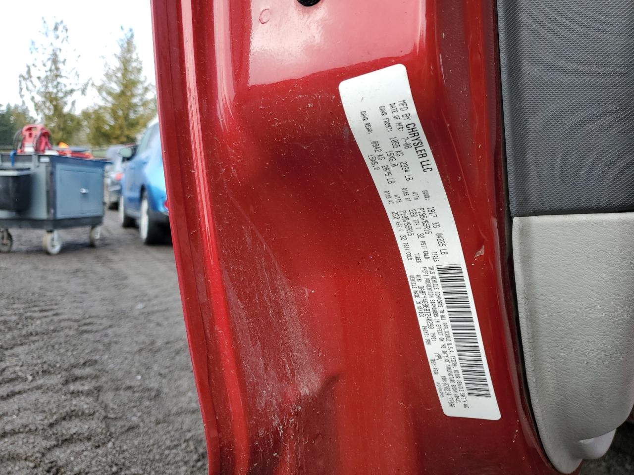 2008 Chrysler PT Cruiser VIN 3A8FY48B68T240290 Copart auction photo, all over damage thumbnail 13