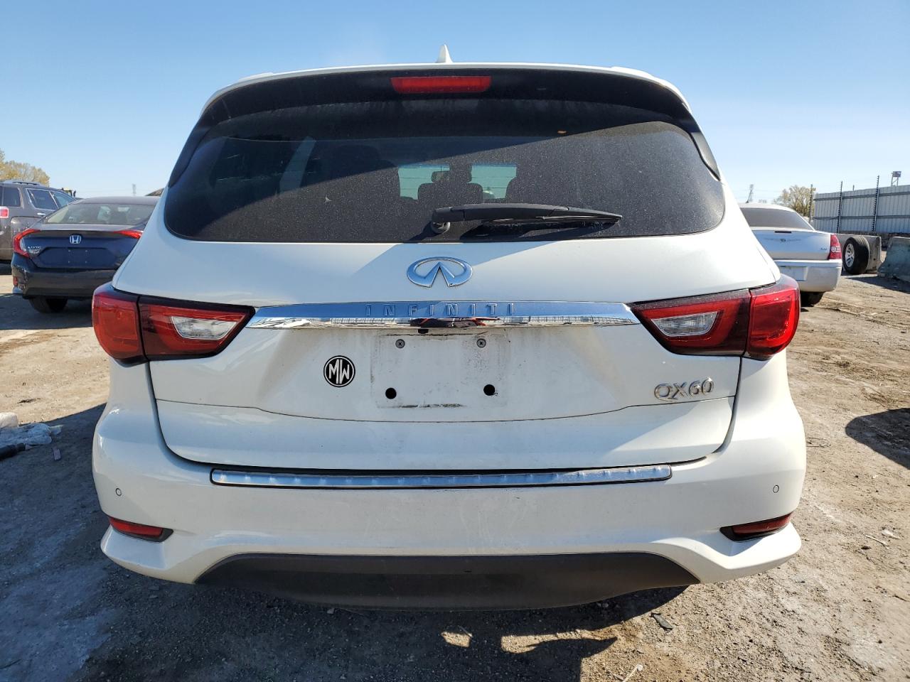2016 Infiniti QX60 VIN 5N1AL0MM6GC531992 Copart auction photo, front end / side damage thumbnail 6