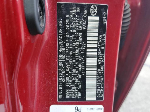 2017 Toyota Camry VIN 4T1BF1FK0HU814221 Copart auction photo, all over / undercarriage damage thumbnail 13