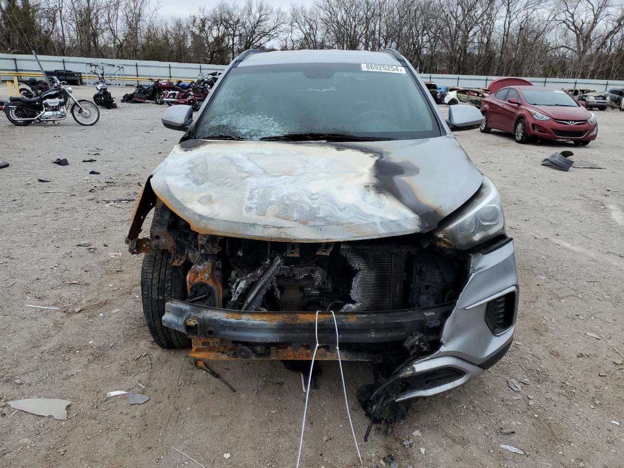 2018 Hyundai Santa Fe VIN KM8SM4HF4JU269833 Copart auction photo, burn - engine / minor dent/scratches damage thumbnail 5