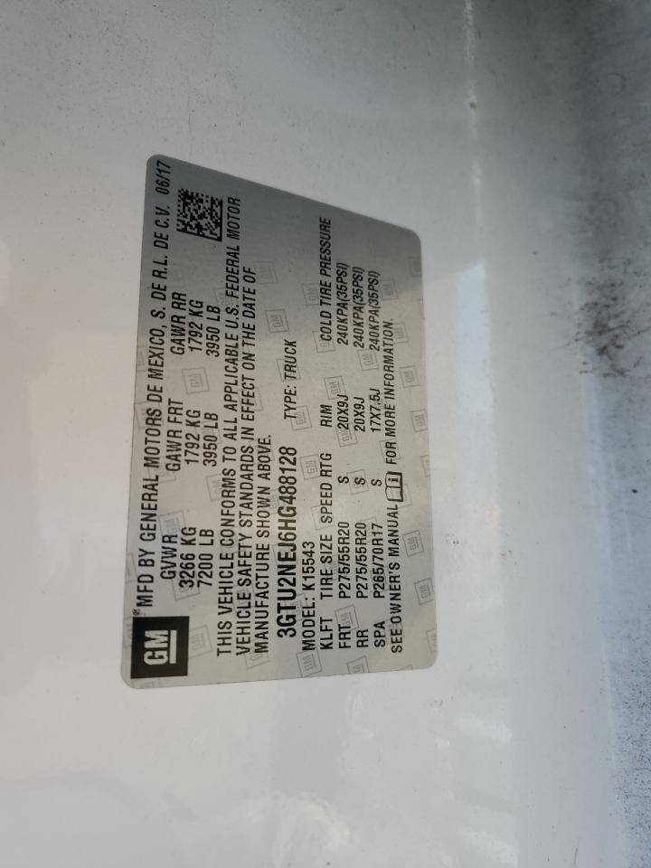 2017 GMC Sierra VIN 3GTU2NEJ6HG488128 Copart auction photo, front end damage thumbnail 12