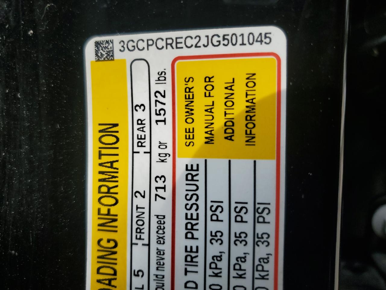 2018 Chevrolet Silverado VIN 3GCPCREC2JG501045 Copart auction photo, front end damage thumbnail 14