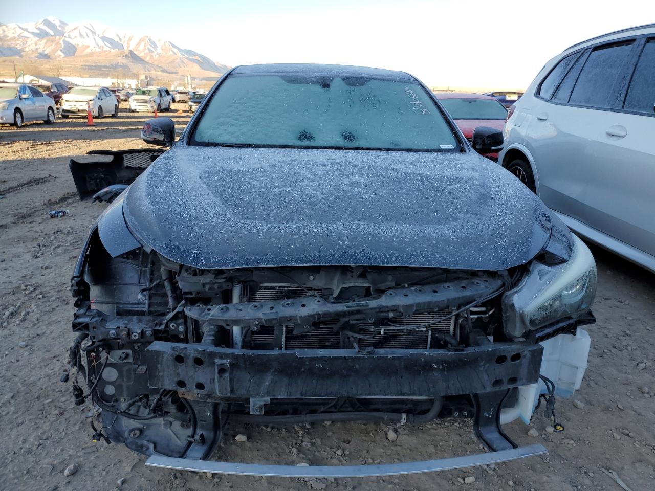 2014 Infiniti Q50 VIN JN1AV7AR6EM701656 Copart auction photo, front end / minor dent/scratches damage thumbnail 5