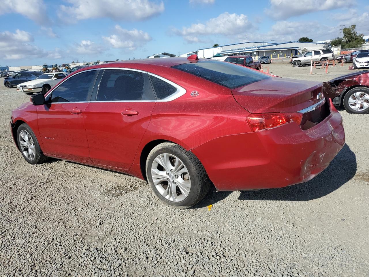 2014 Chevrolet Impala VIN 2G1125S3XE9107307 Copart auction photo, front end / rear end damage thumbnail 2