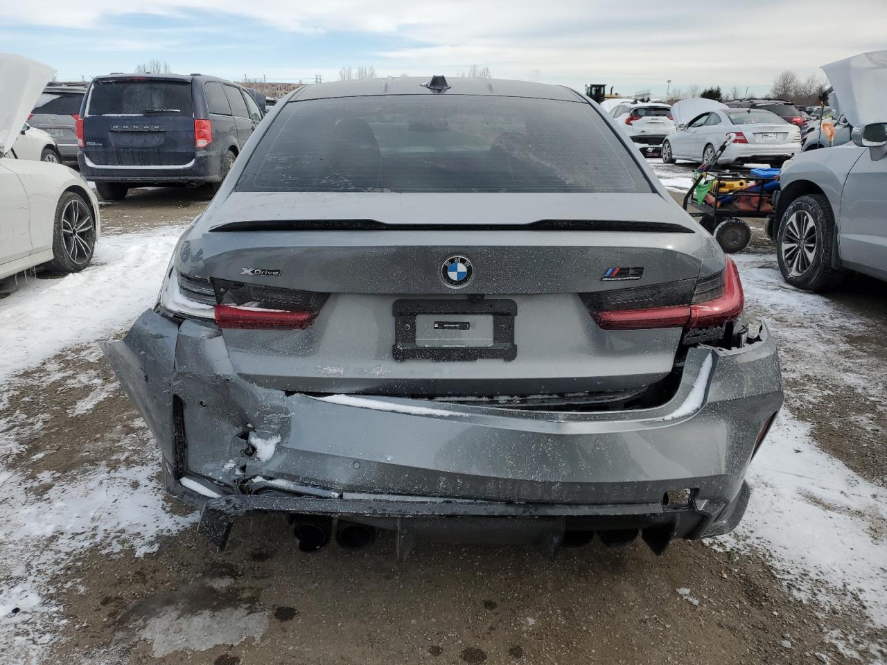 2024 BMW M3 VIN WBS43AY05RFT40007 Copart auction photo, front end / rear end damage thumbnail 6