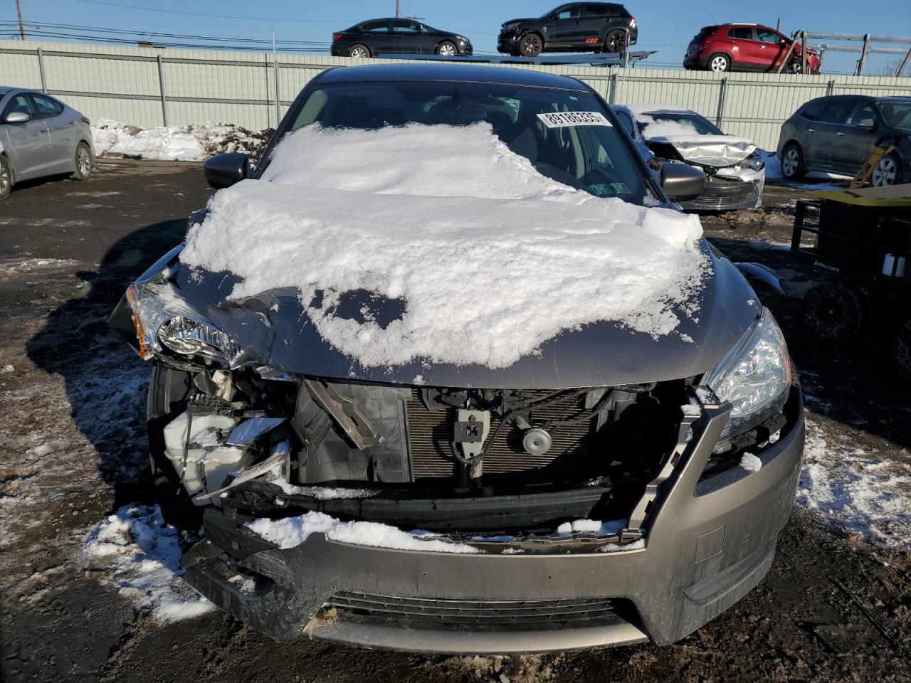 2015 Nissan Sentra VIN 3N1AB7AP2FL694546 Copart auction photo, front end / side damage thumbnail 5