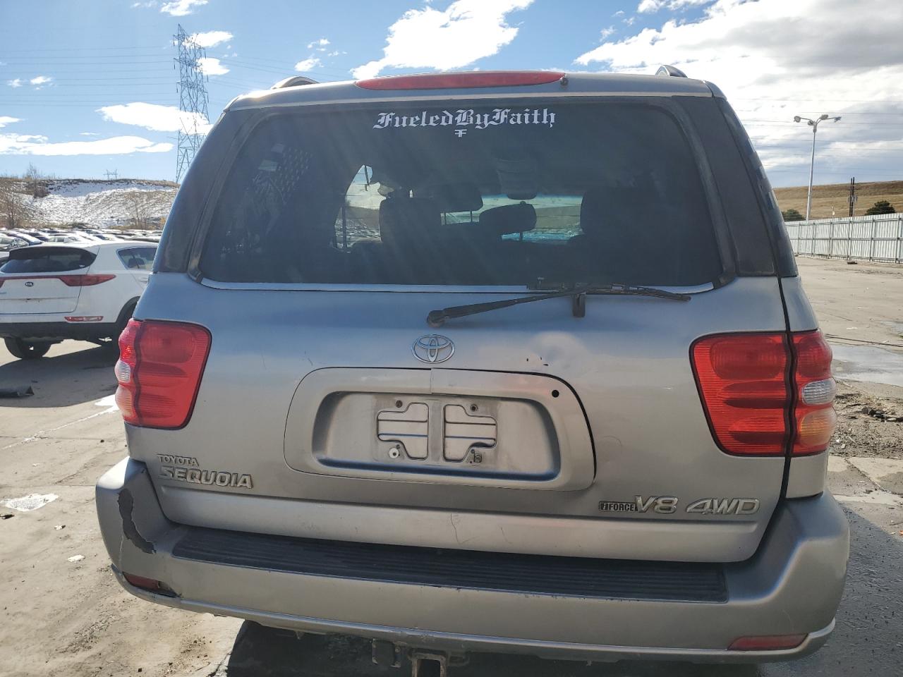 2001 Toyota Sequoia VIN 5TDBT44A21S033672 Copart auction photo, side / rear end damage thumbnail 6