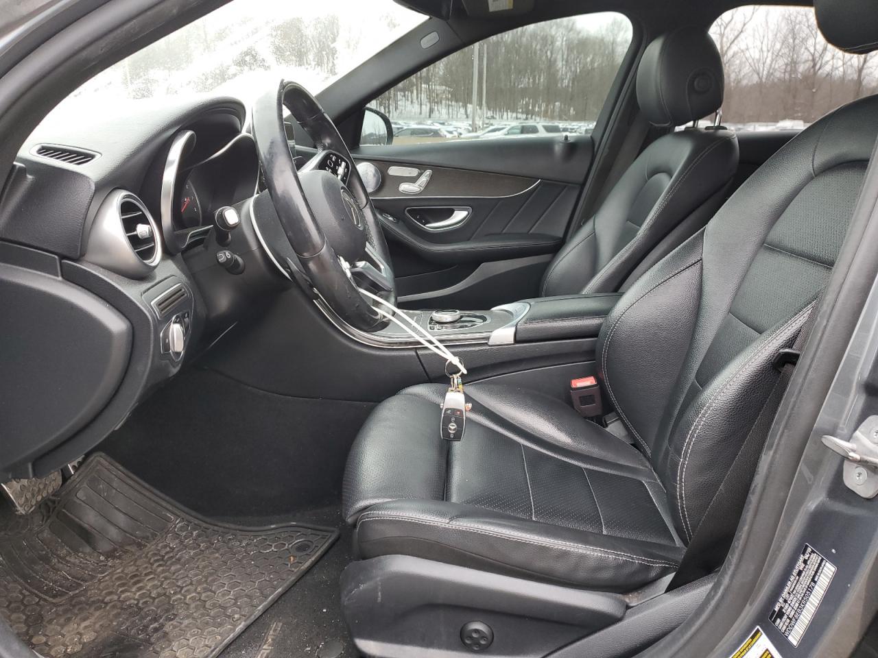 2019 Mercedes-Benz C-klasse VIN WDDWF8EB3KR505178 Copart auction photo, front end / side damage thumbnail 7