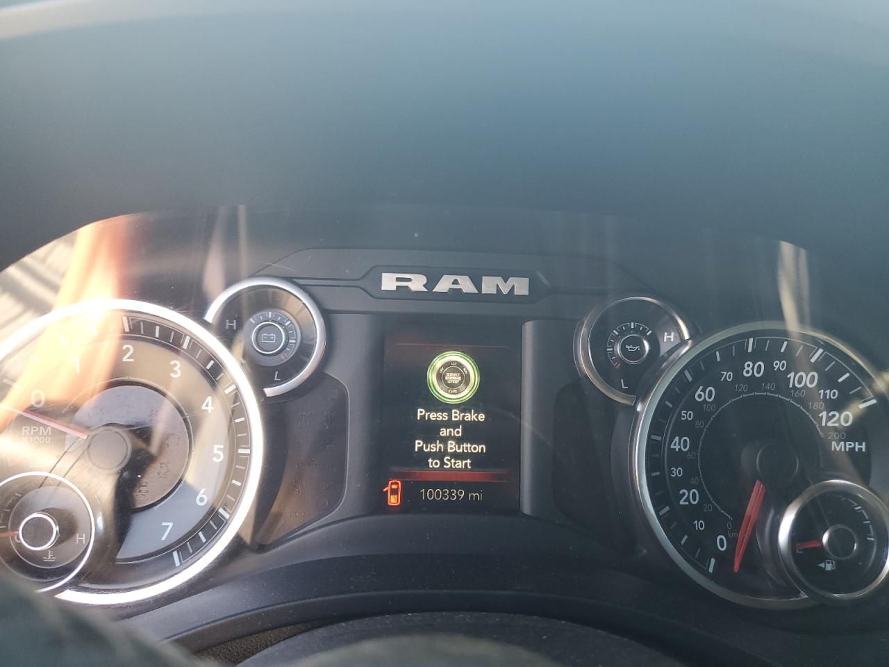 2019 RAM 1500 VIN 1C6RREFT7KN792169 Copart auction photo, front end / side damage thumbnail 9