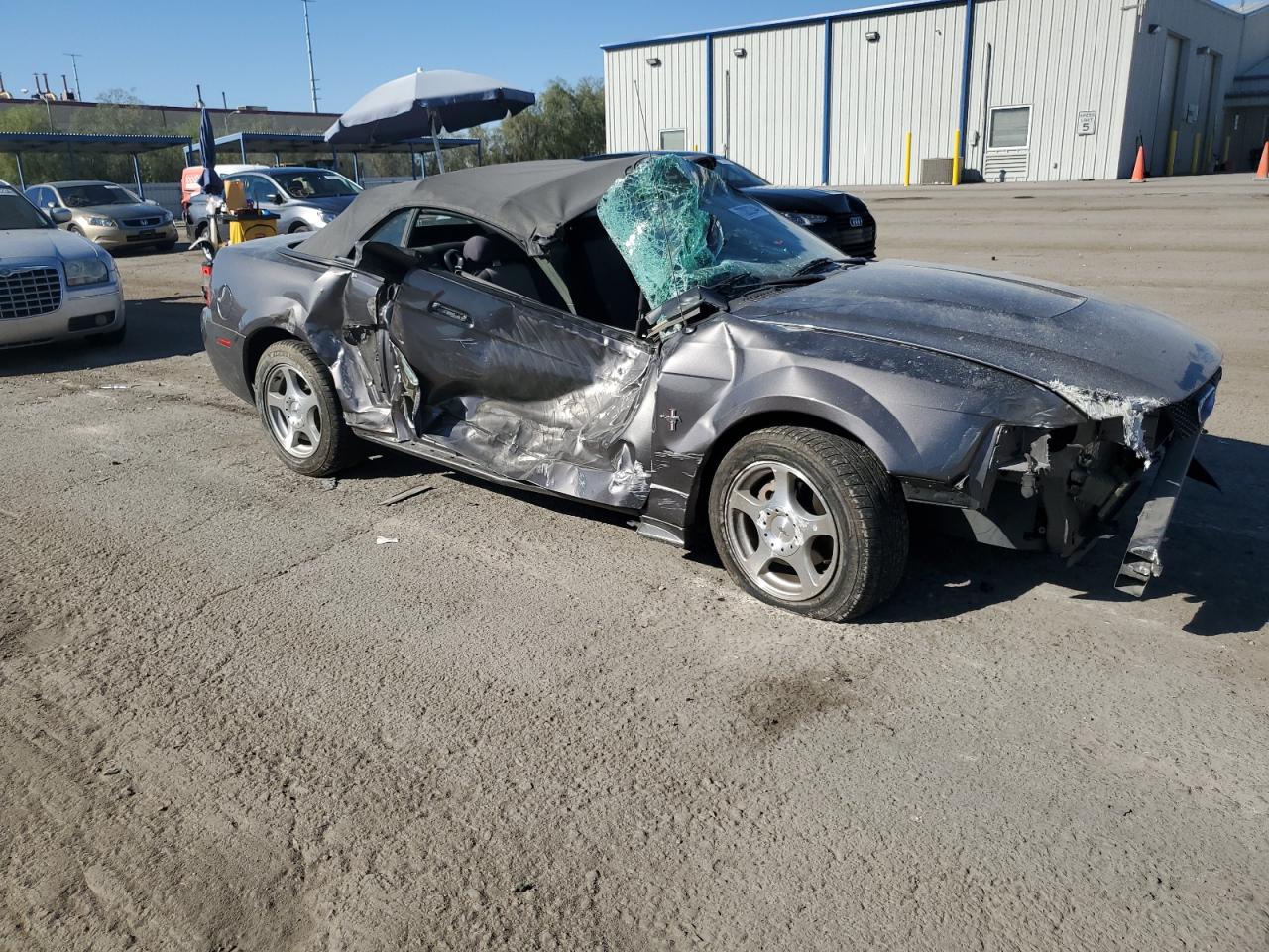 2003 Ford Mustang VIN 1FAFP44403F442519 Copart auction photo, side / front end damage thumbnail 4