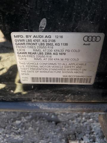 2017 Audi Q3 VIN WA1BCCFS8HR012490 Copart auction photo, front end damage thumbnail 13