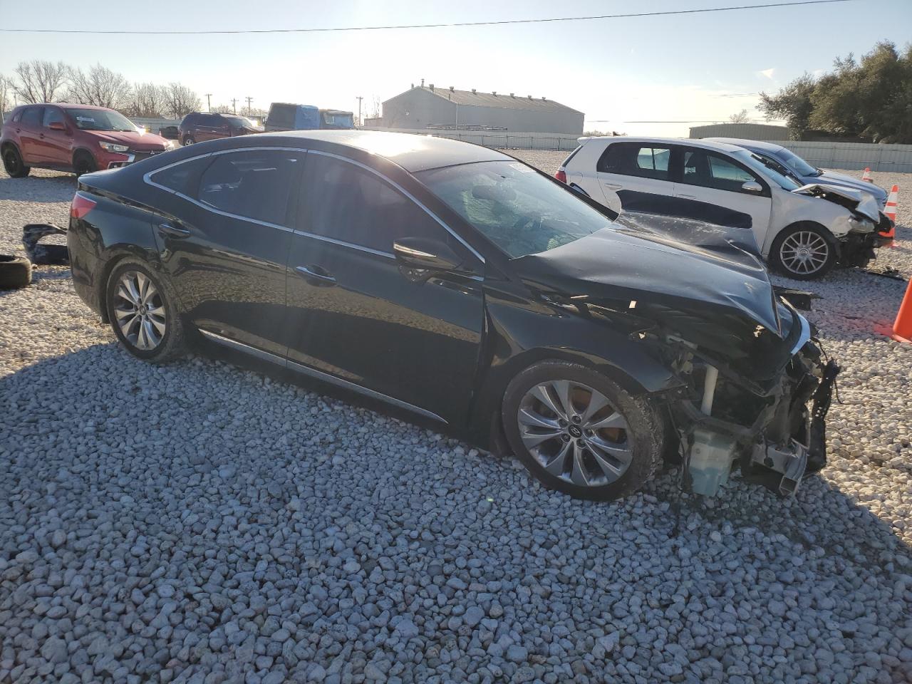 2012 Hyundai Azera VIN KMHFG4JG6CA165358 Copart auction photo, front end damage thumbnail 4