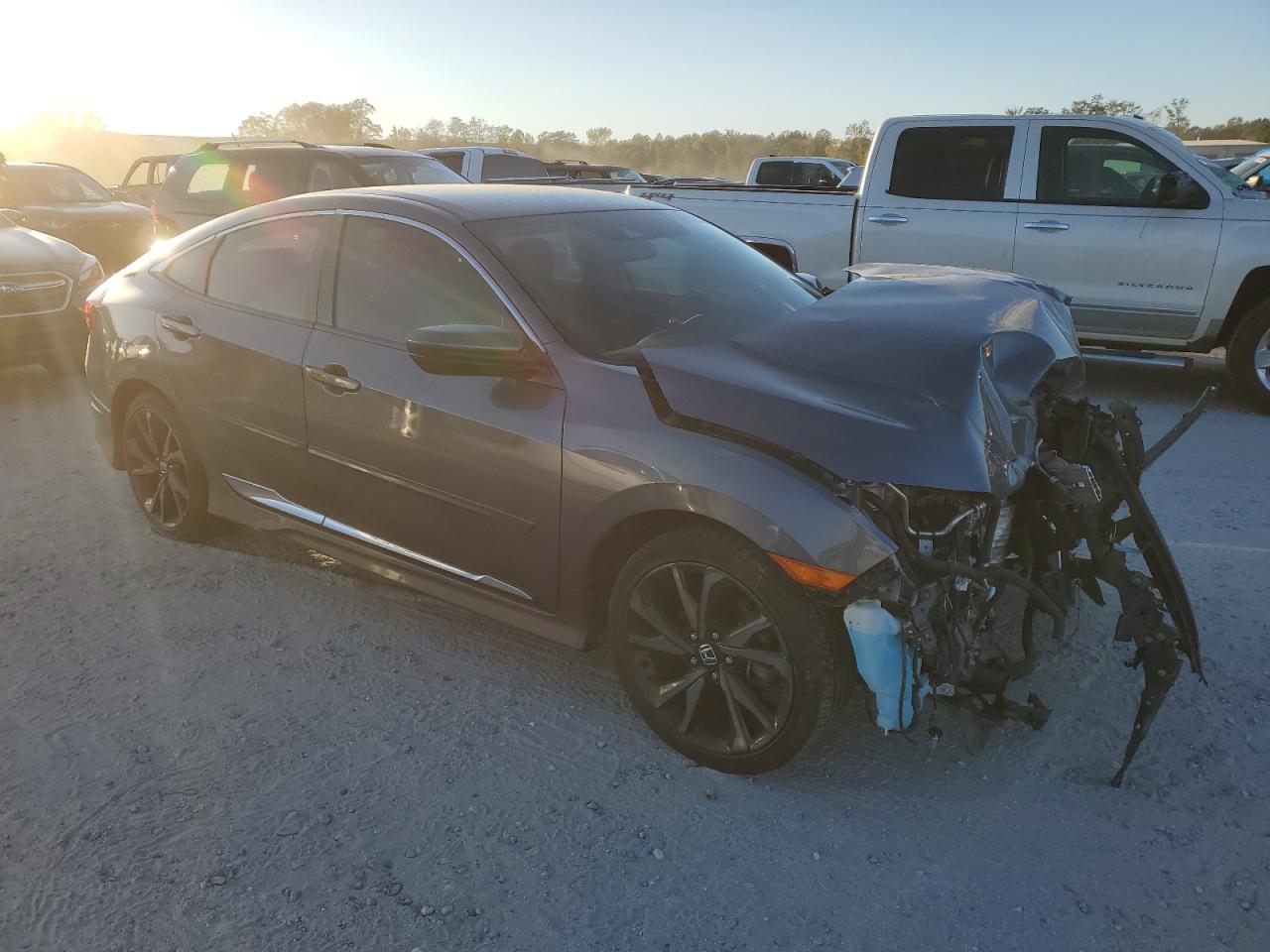 2020 Honda Civic VIN 2HGFC2F87LH554115 Copart auction photo, front end damage thumbnail 4