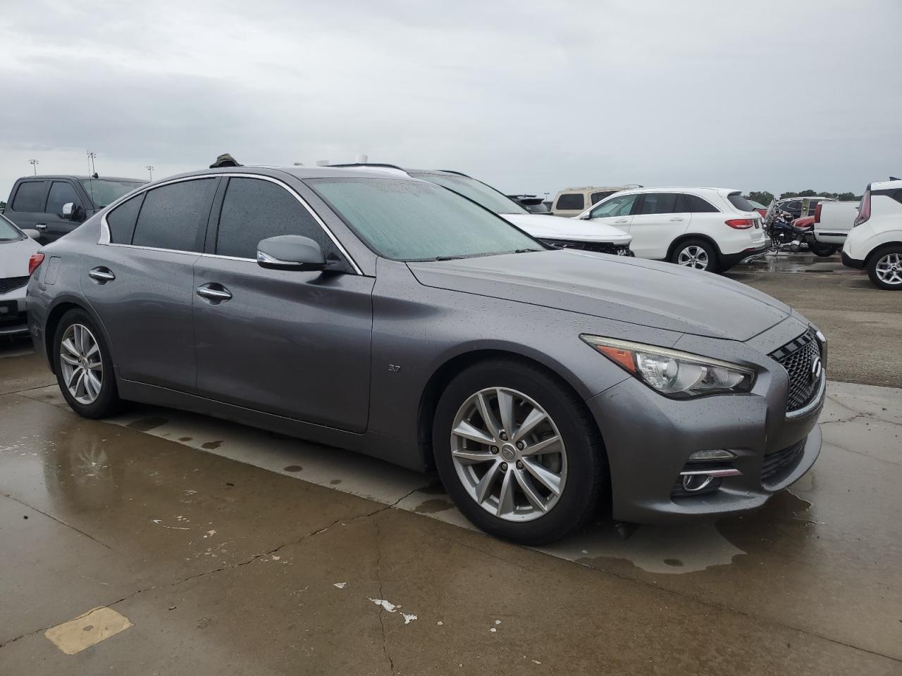 2015 Infiniti Q50 VIN JN1BV7AP0FM350439 Copart auction photo, water/flood damage thumbnail 4