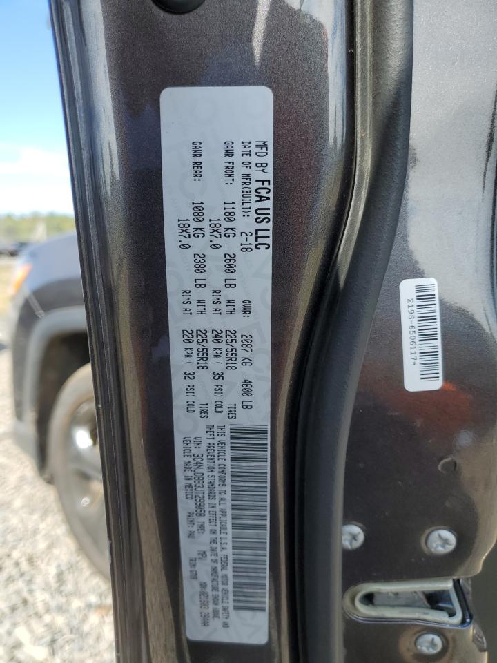 2018 Jeep Compass VIN 3C4NJDBB3JT299058 Copart auction photo, side damage thumbnail 13